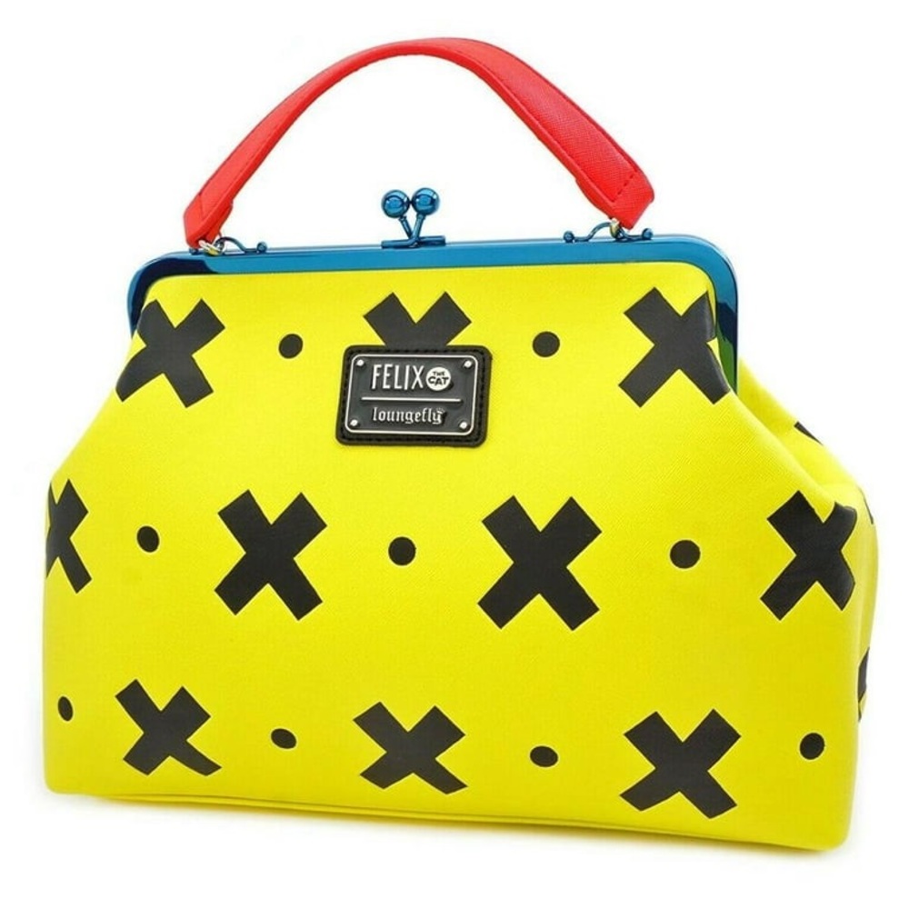 RARE Loungefly x Felix the Cat Magic Bag of Tricks Crossbody Kiss Lock Purse